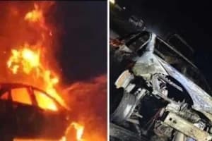 Wani Car Fire Incident – वणी के चिखलगांव में दौड़ती कार में लगी आग, कुछ ही मिनटों में जलकर खाक | Yavatmal News