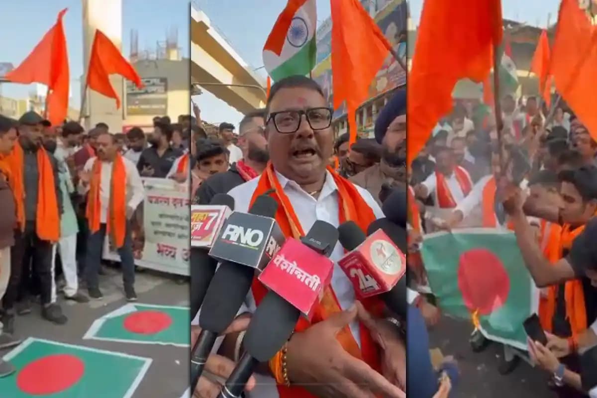 नागपुर में बंगाल हिंसा के विरोध में प्रदर्शन के दौरान पुलिस और बजरंग दल कार्यकर्ताओं में हुई झड़प