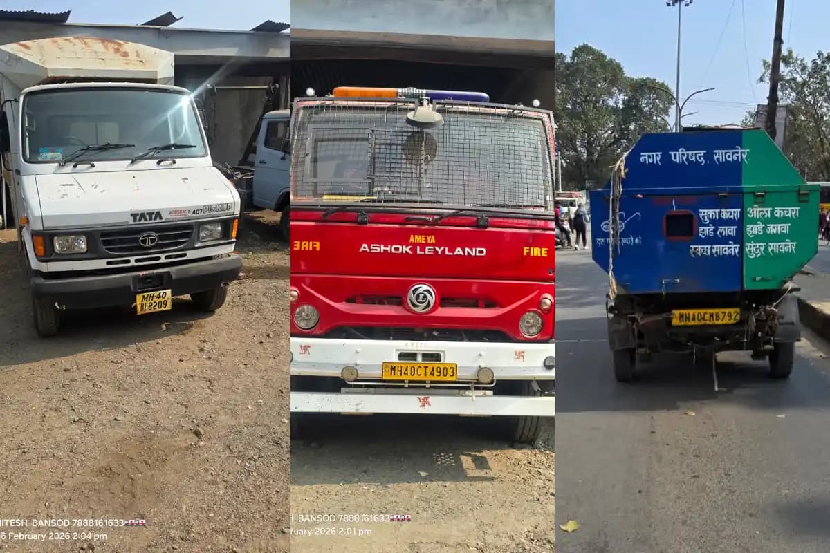 सावनेर में बिना फिटनेस और बीमा के सड़कों पर दौड़ रहे नगर परिषद के कचरा वाहन, नागरिकों की सुरक्षा खतरे में