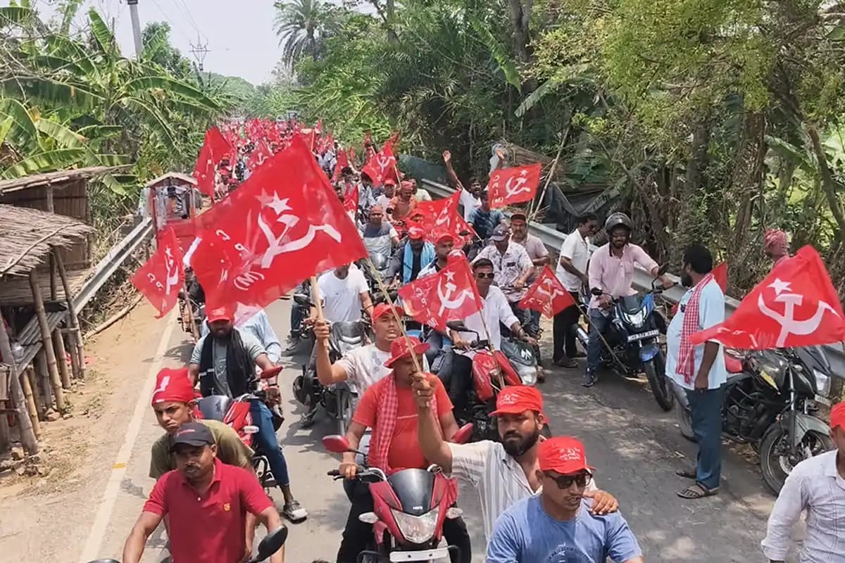 Jalangi assembly election: जलंगी में सीपीआईएम प्रत्याशी के समर्थन में जोरदार प्रचार और बाइक रैली