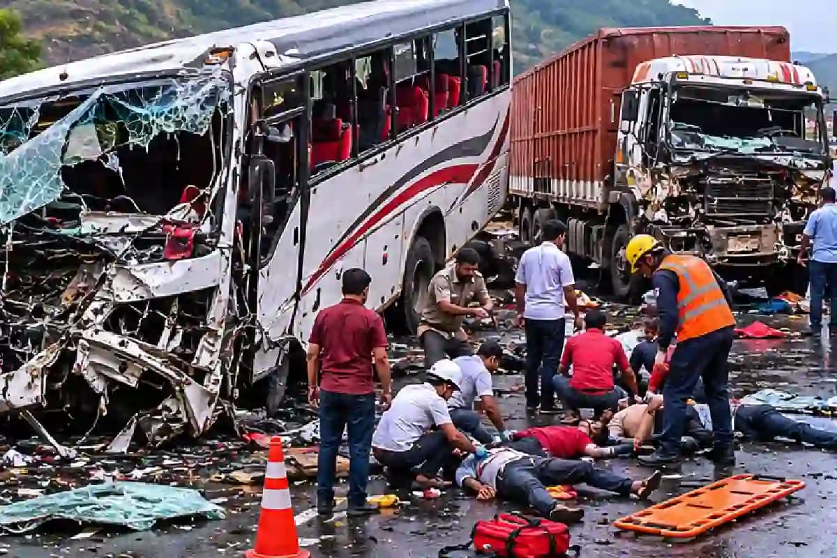 Dhule Laling Ghat Accident: धुले के लालिंग घाट में भीषण तिहरा हादसा, 6 मौतें, कई घायल