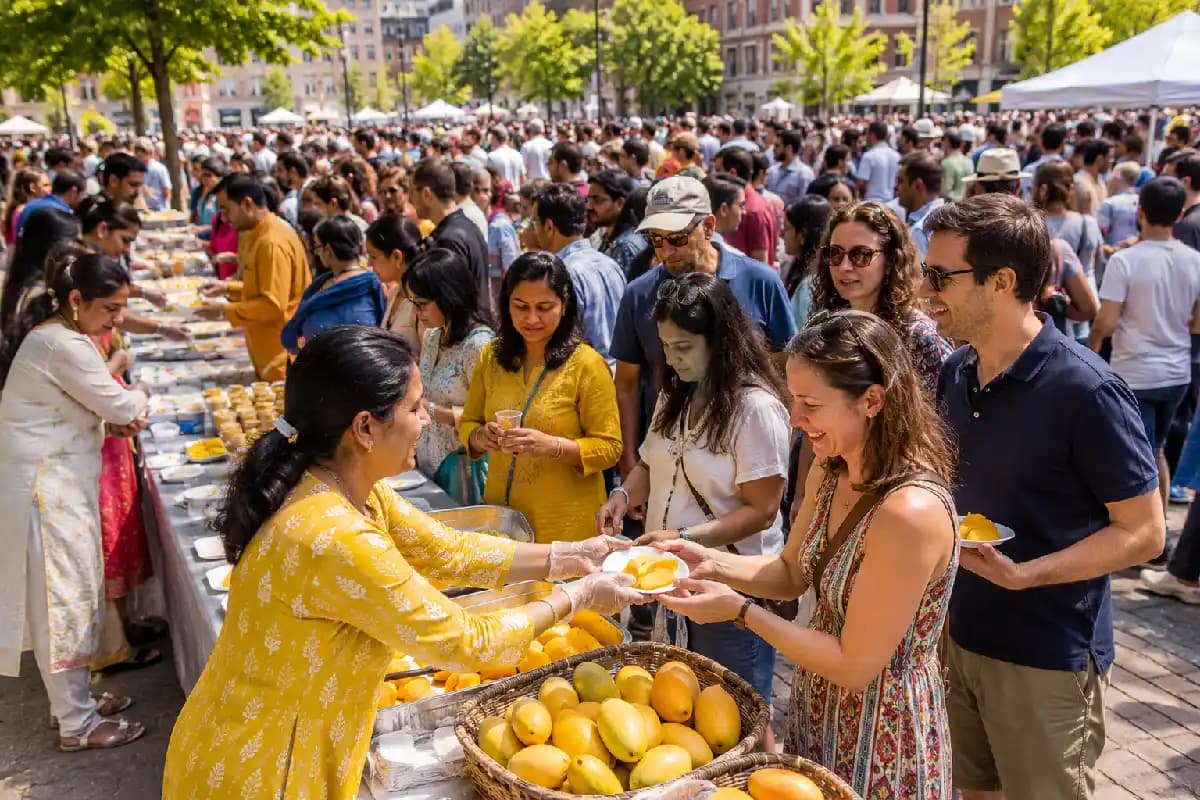 Indian Mangoes in Washington: वॉशिंगटन में छाया भारतीय आमों का जादू, एक-एक फांक के लिए उमड़ी हजारों की भीड़