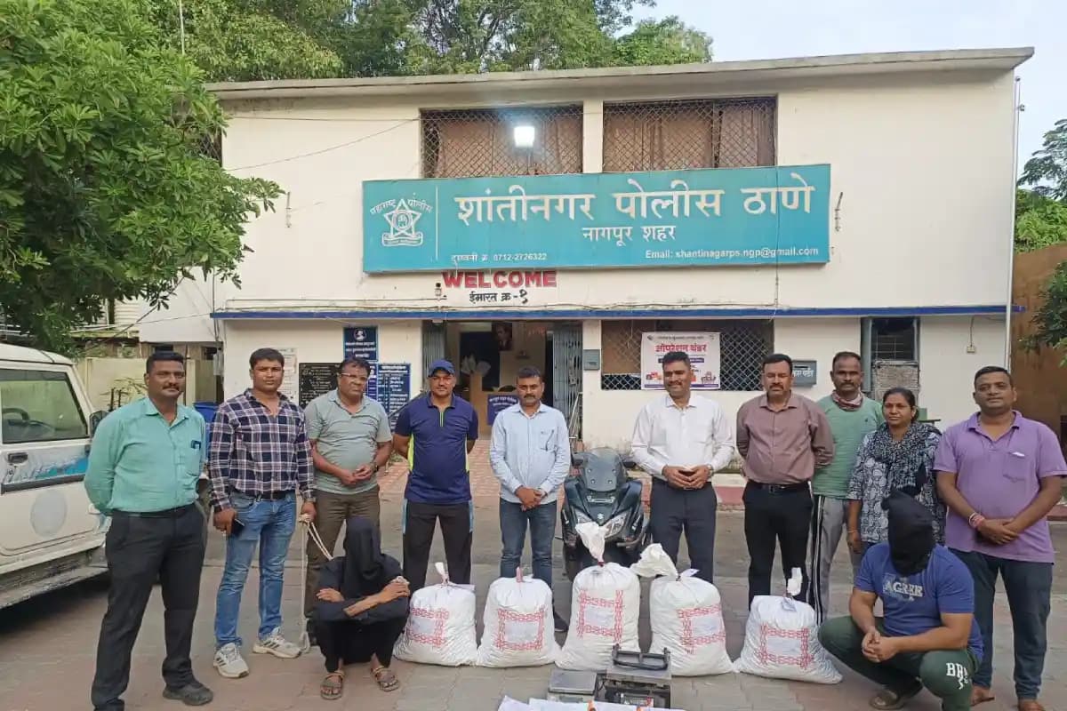 नागपुर में 55 किलो गांजा बरामद, दो आरोपी गिरफ्तार; 16.51 लाख रुपये का सामान जब्त