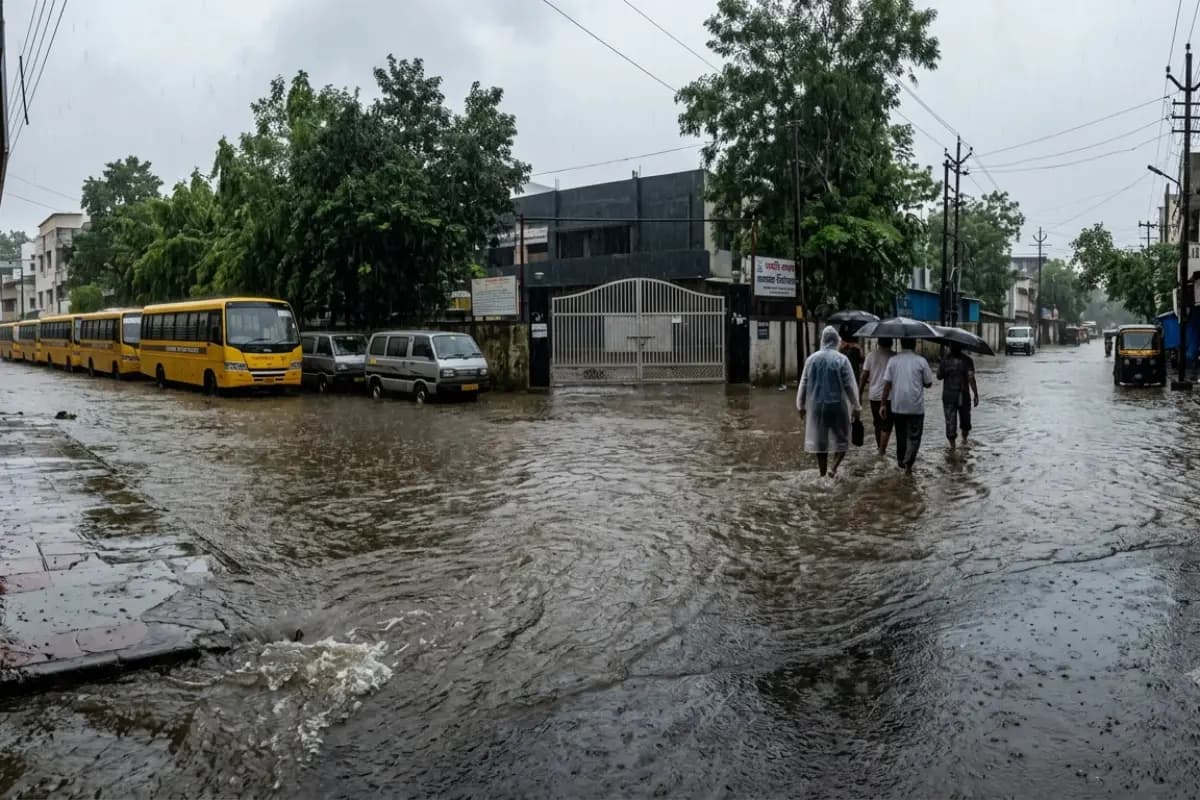 नागपुर में भारी बारिश के कारण कल सभी स्कूल बंद, ऑनलाइन कक्षाओं की जानकारी बाद में दी जाएगी