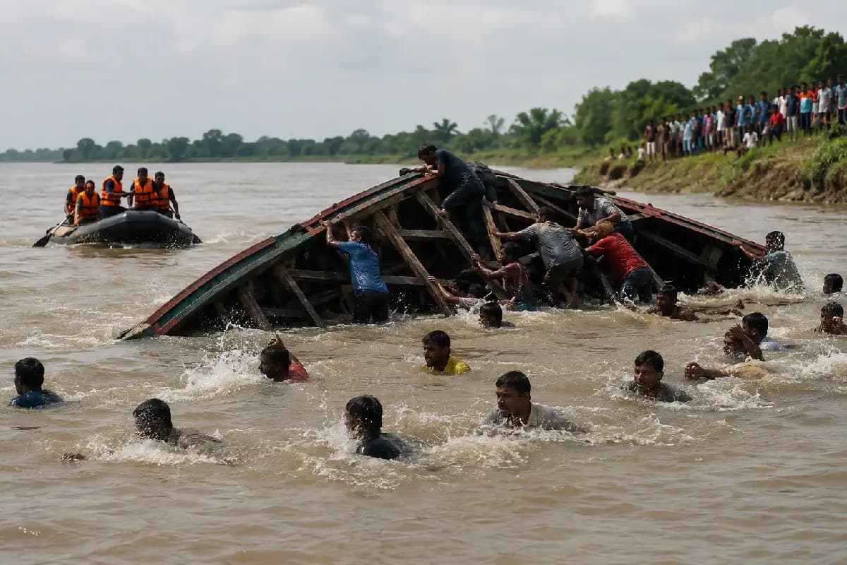 Ganga Boat Accident: राघोपुर में गंगा की तेज धार में पलटी मजदूरों से भरी नाव, लापता मजदूरों की तलाश जारी