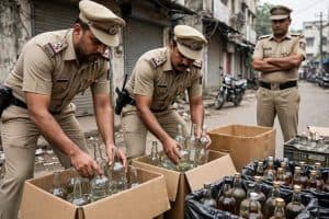 Nagpur Illegal Liquor Seized: नागपुर में क्राइम ब्रांच ने 15.60 लाख की अवैध शराब जब्त की। धुले से गढ़चिरौली जा रहे ट्रक से 39 हजार बोतलें बरामद हुईं।