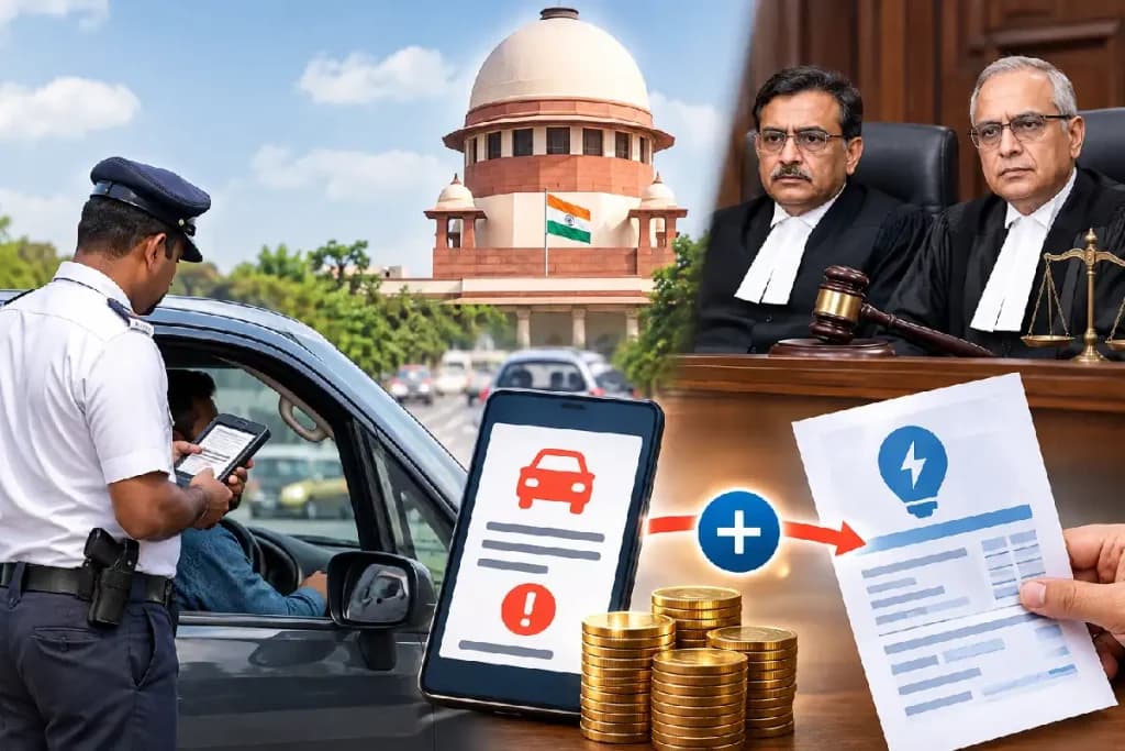 Supreme Court Traffic Challan: ट्रैफिक चालान नहीं भरा तो बिजली बिल में जुड़ सकता है बकाया? सुप्रीम कोर्ट ने दिया सुझाव