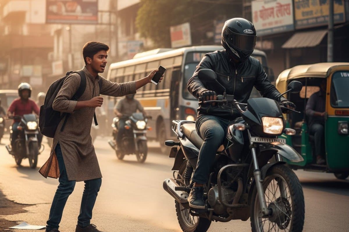 धनास में छात्र से मोबाइल छीना, पुलिस ने की सीसीटीवी फुटेज जांच