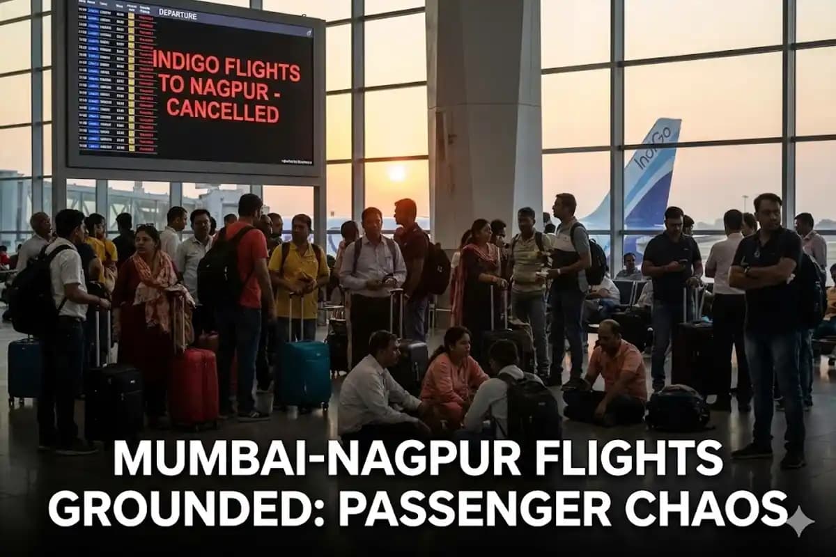 मुंबई-नागपुर के बीच इंडिगो की सभी उड़ानें रद्द, यात्रियों में हड़कंप