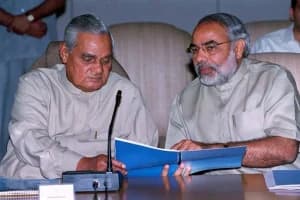 Pm Modi with Bihari Vajpayee
