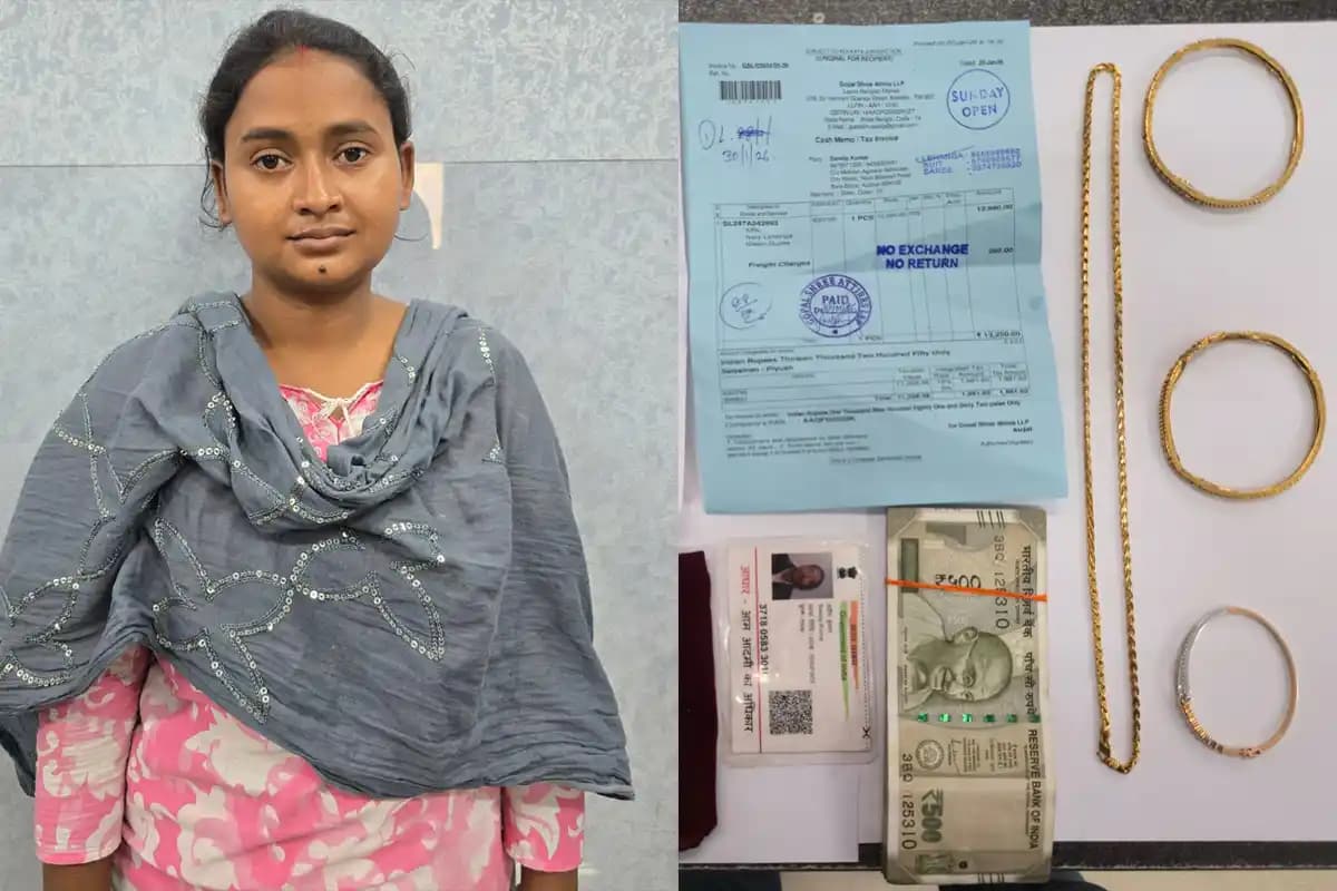 कोलकाता में बस से चोरी का खुलासा, महिला आरोपी से 53 ग्राम सोना और 25 हजार रुपये बरामद
