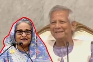 Sheikh Hasina Bangladesh elections illegal demand: बांग्लादेश चुनाव को अवैध बताकर रद्द करने और यूनुस के इस्तीफे की मांग