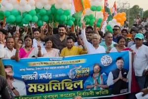 Deepak Adhikari Dev Ghatal rally 2026 West Bengal elections