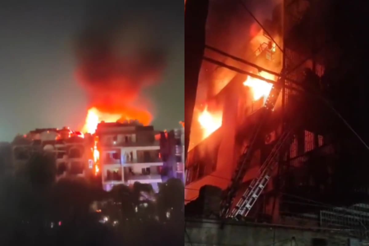 दिल्ली में दर्दनाक हादसा: एसी ब्लास्ट के बाद चार मंजिला इमारत में लगी भीषण आग, अब तक 9 की मौत