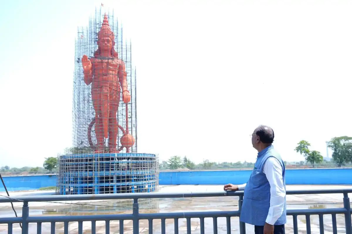 Nagpur News: कोराडी में 162 फीट ऊंची हनुमान प्रतिमा का निर्माण पूरा, जून में होगा भव्य लोकार्पण