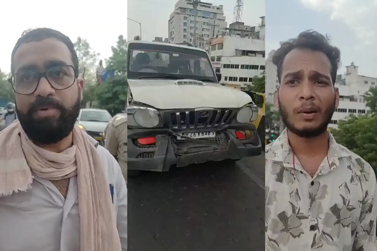 नागपुर के फ्लावर बड़ी पुलिया पर पांच गाड़ियों की चेन टक्कर, धंतोली पुलिस मौके पर