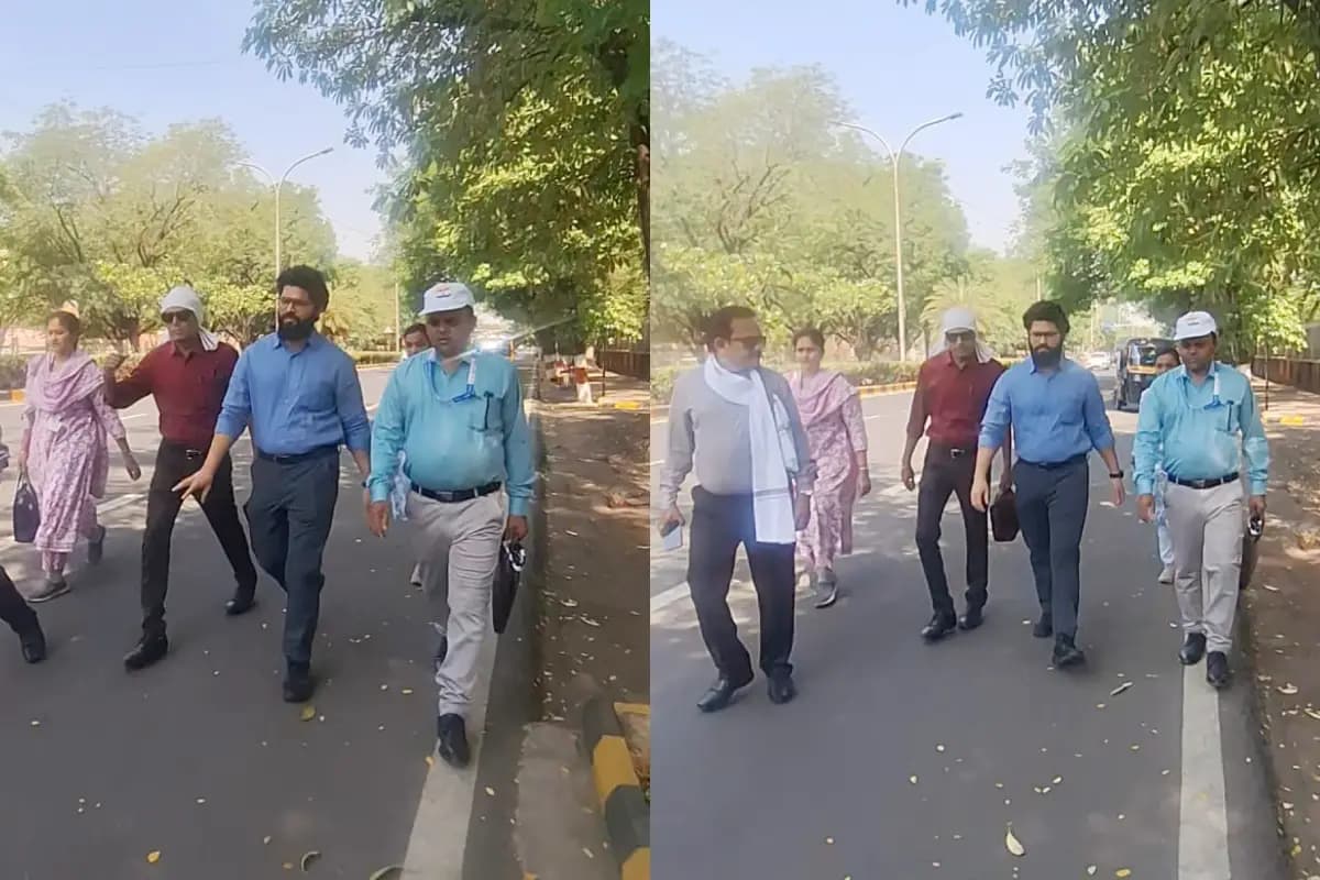 नागपुर: PM मोदी की मितव्ययिता अपील पर जिला परिषद CEO विनायक महामुनी पैदल पहुँचे दफ्तर, अधिकारी साइकिल और बस से भी आए