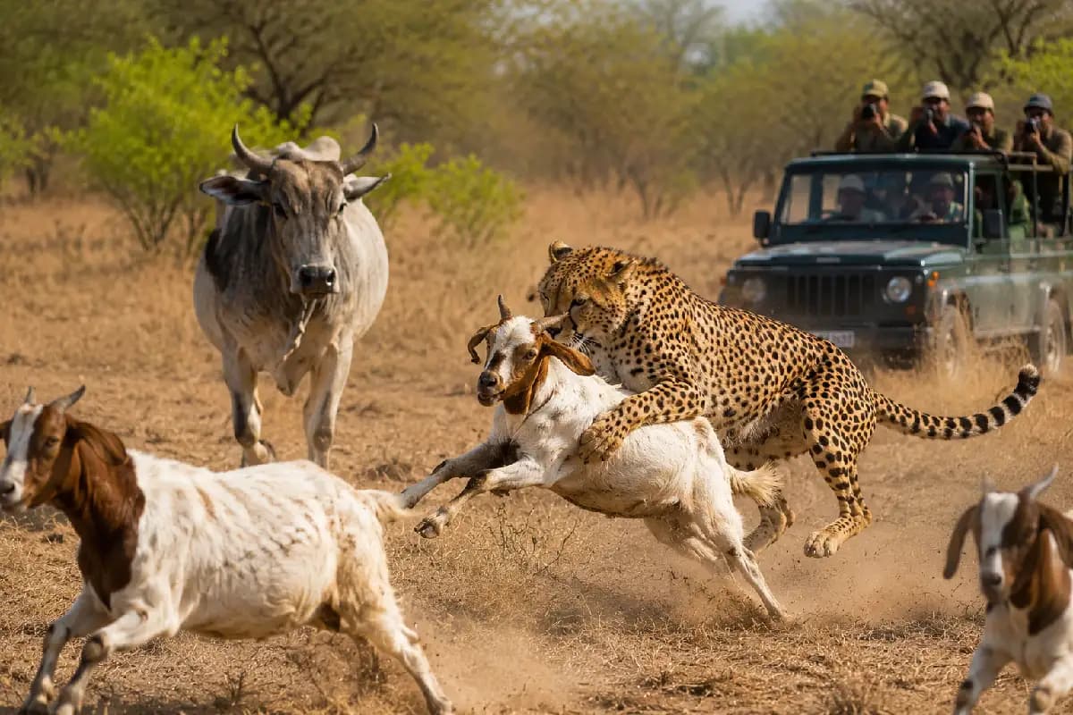 Kuno National Park Cheetahs: कूनो के चीतों का बदला मिजाज, अब चीतल से ज्यादा बकरियों और मवेशियों का कर रहे शिकार