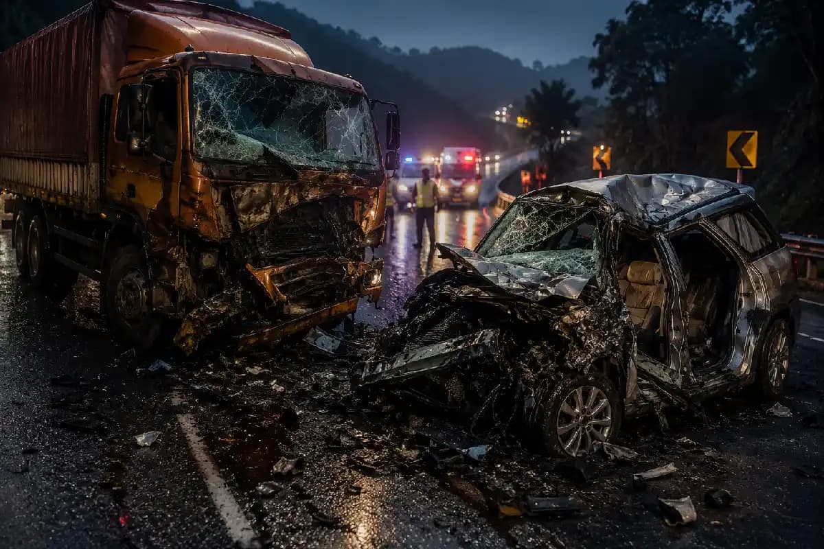 Karnataka Road Accident: कर्नाटक में रफ्तार का कहर, लॉरी से भिड़ी कार, 7 लोगों की मौत