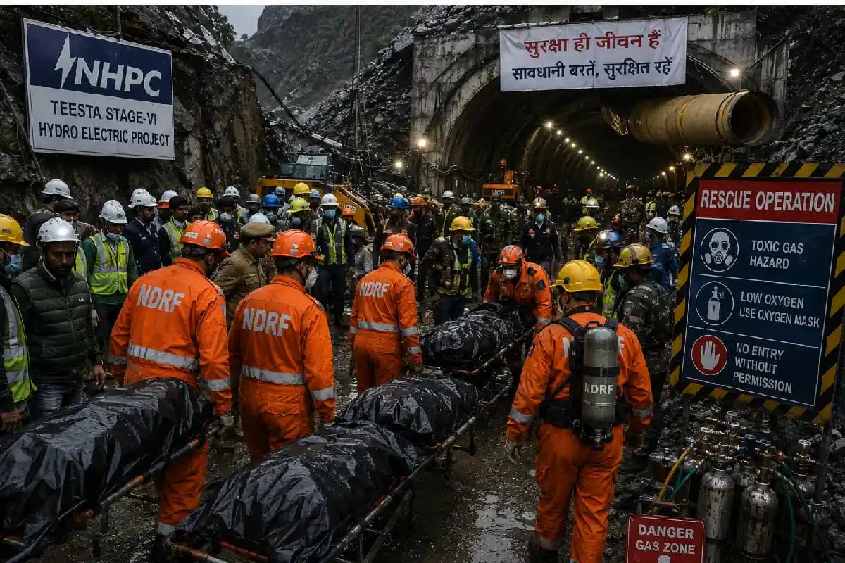 Sikkim Tunnel Accident: सिक्किम में मौत की सुरंग! NHPC प्रोजेक्ट की टनल से 20 शव बरामद
