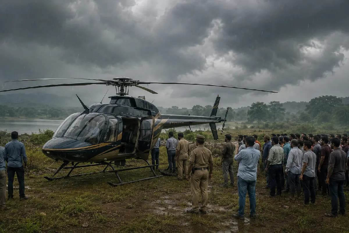 Bhandara Helicopter Emergency Landing: भंडारा में टला बड़ा खतरा, खराब मौसम के बीच पायलट ने खुले मैदान में उतारा हेलीकॉप्टर