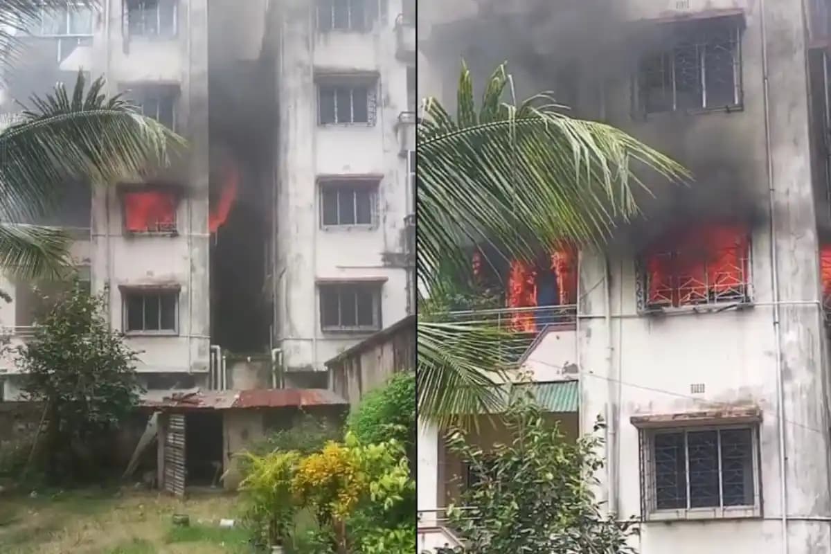 हावड़ा के आंदुल मौरी में बहुमंजिला इमारत के फ्लैट में भीषण आग, धुएं के बीच कुछ लोगों के फंसे होने की खबर