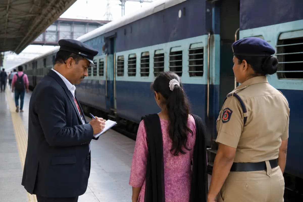 वर्धा में मध्य रेलवे के टिकट जांच कर्मचारियों ने घर से निकली नाबालिग को खोजा, परिवार से सुरक्षित मिलाया