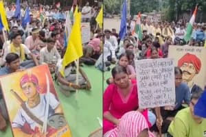 Nagpur Adivasi protest snakebite death compensation demand: नागपुर में आदिवासी समाज का मोर्चा, मृतकों के परिवारों को एक करोड़ रुपये मुआवजा देने की मांग