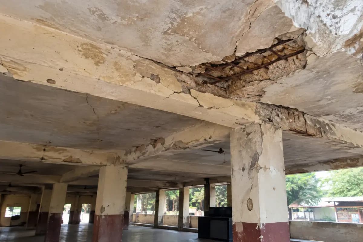 नागपुर के मानकापुर श्मशान घाट का जर्जर भवन दे रहा हादसे को न्योता, श्रद्धांजलि देने वालों की सुरक्षा पर चिंता