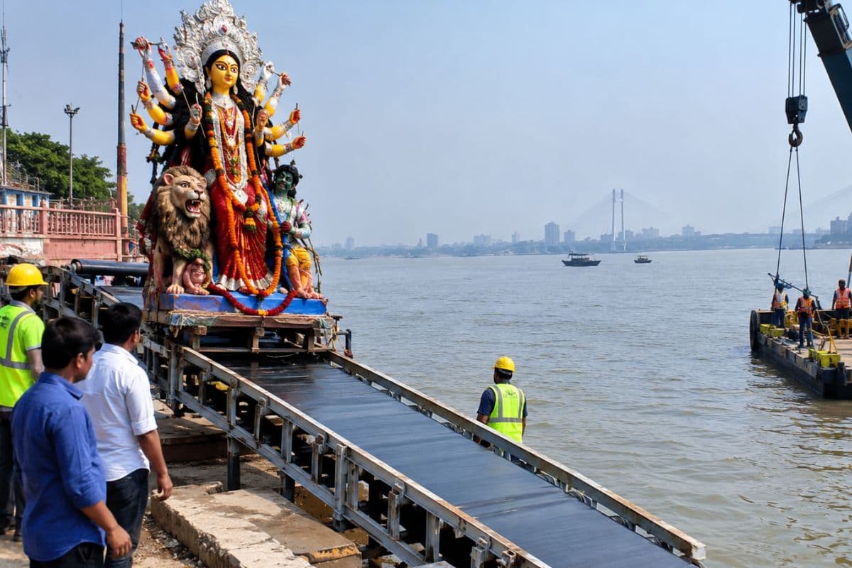 गंगा घाटों पर कन्वेयर बेल्ट से होगा प्रतिमा विसर्जन, नगरपालिकाओं से मांगी गई रिपोर्ट