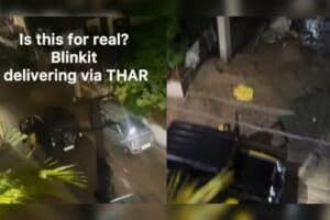 Blinkit Delivery Boy, Mahindra thar Viral Video