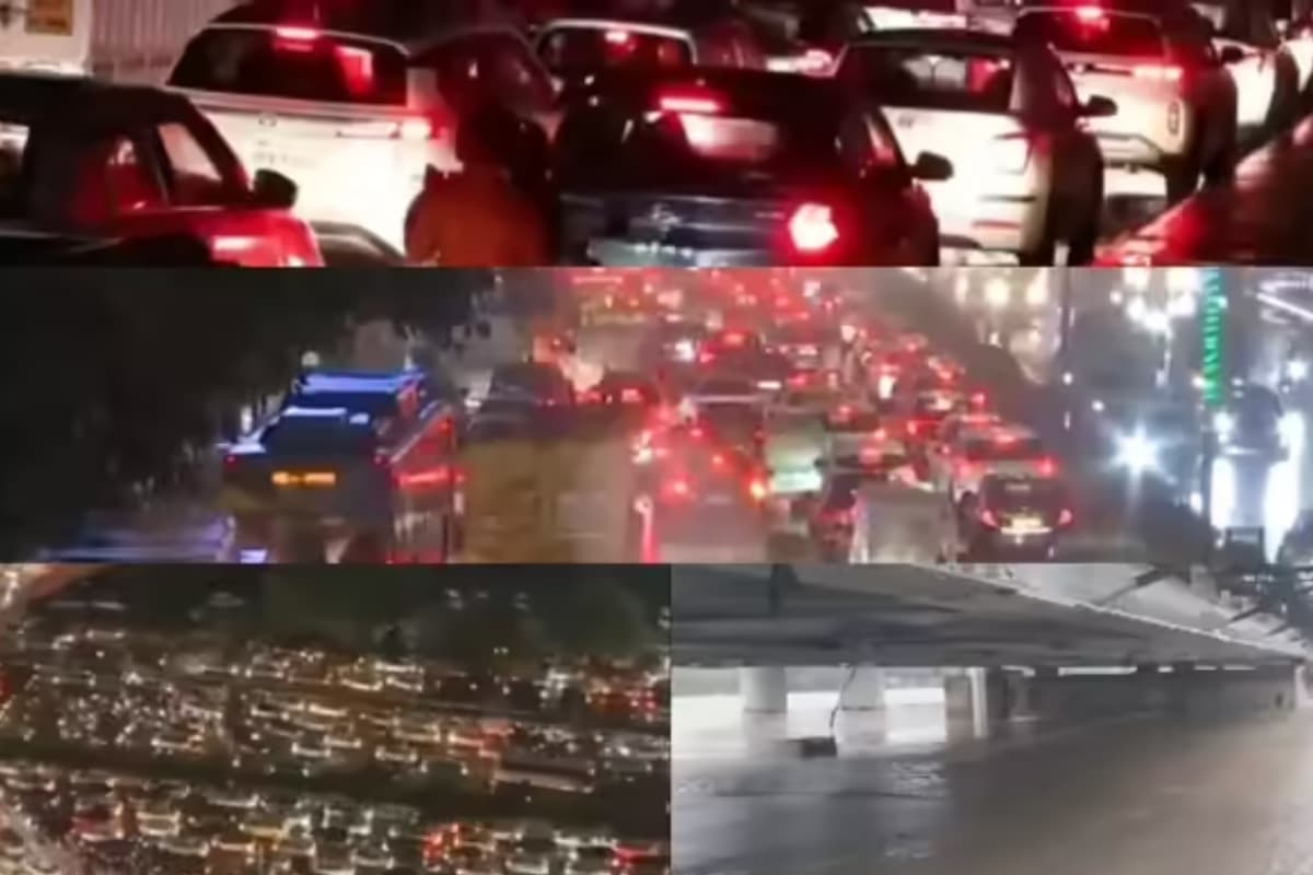 Delhi NCR Rain News: दिल्ली-NCR बारिश से बेहाल: बाढ़ का खतरा, 20 किमी लंबा जाम और मेट्रो में अफरातफरी