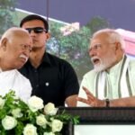 RSS chief Mohan Bhagwat and PM Modi.